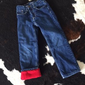 Boys fleece lined jeans.